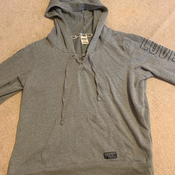 PINK Victoria's Secret Sweaters - Grey Hoodie! PINK Victoria's Secret Sweaters - Grey Hoodie!